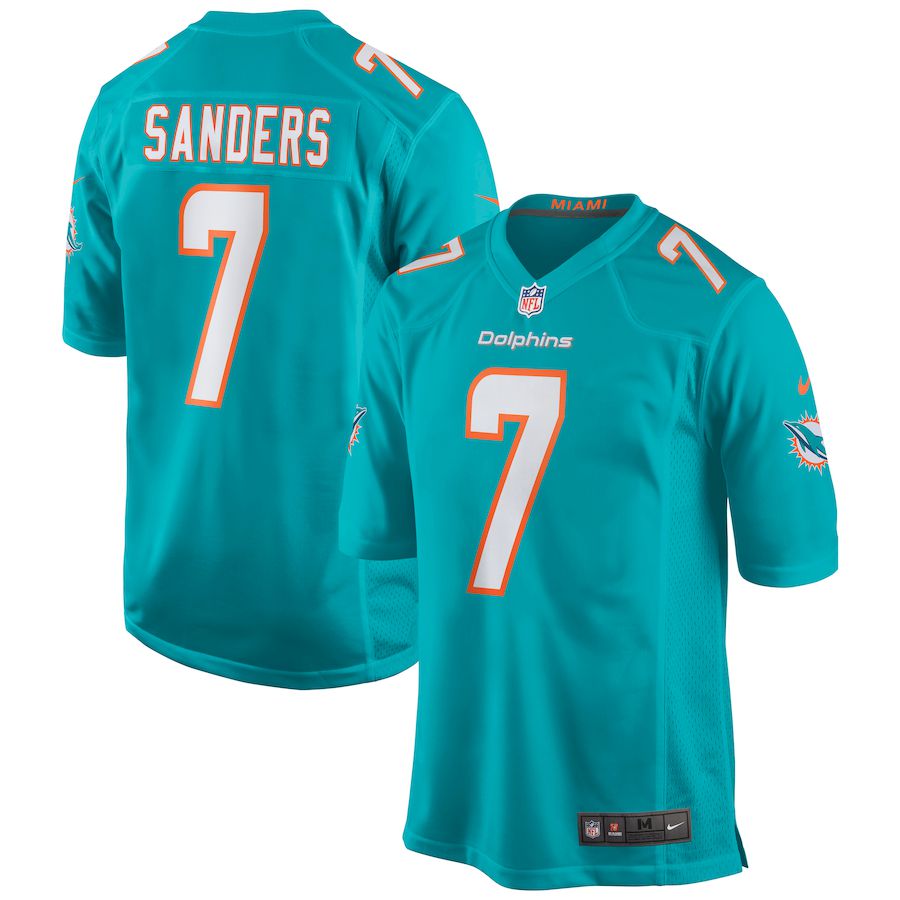 Men Miami Dolphins 7 Jason Sanders Nike Green Game NFL Jersey